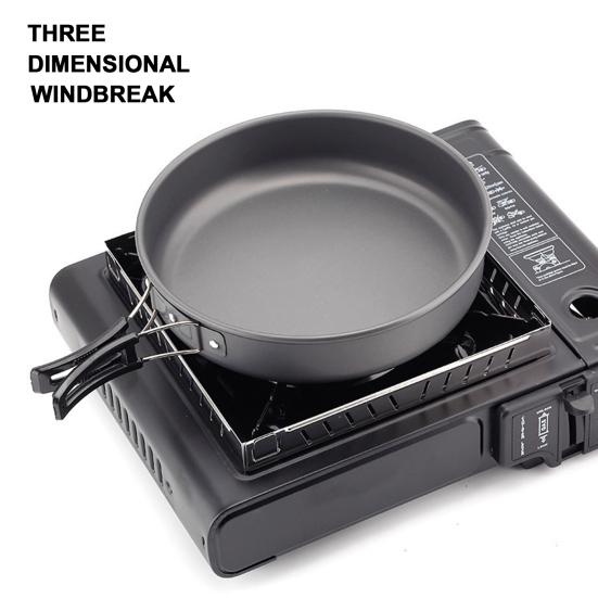Portable Durable High Strength Stainless Steel Windscreen Windproof Camping Burner for Climbing with Simple Installation