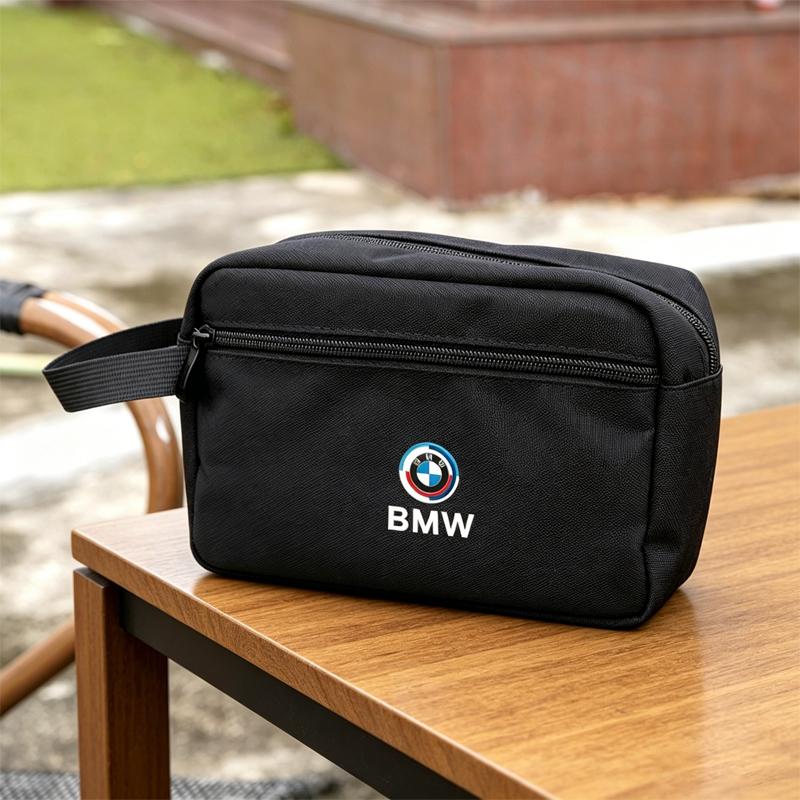 BMW Handbag Canvas Fabric Car Organizer Bag For BMW 50th I4 G26 F40 F30 F11 E46 E60 E70 G30 X3 Car Storage Bag Car Accessories CY5