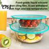 Silicone Seals Bowl Cover, Reusable Multi-Size Food Storage Lids Set, Dishwasher Cover Safe Eco-Friendly Fresh for Bowls Cups Mugs Jars Plate Lid