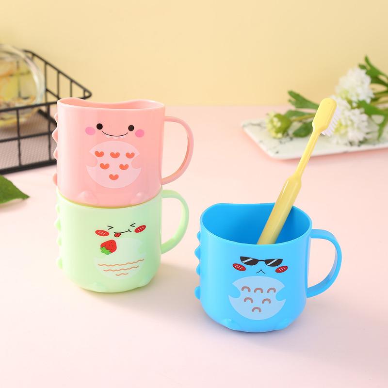 2026 New Cartoon Duck Plastic Children's Toothbrush Cup Creative Round Shape Wash Cup for Kids Drinking Water KTY