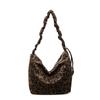 2025 Autumn Leopard Shoulder Bags Suedu Luxury Shoulder Crossbody Bags Large Capacity Travel Commuting Handbags
