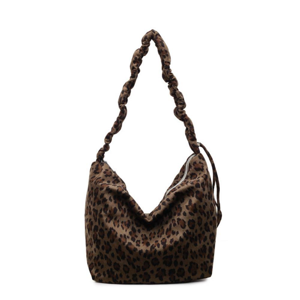 2025 Autumn Leopard Shoulder Bags Suedu Luxury Shoulder Crossbody Bags Large Capacity Travel Commuting Handbags