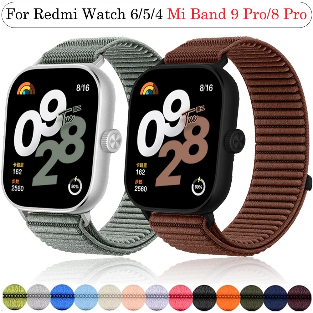 Sports Nylon Strap for Redmi Watch 6 Active-Lite/Watch 6/5/4 Breathable Replacement Waristband for Xiaomi Mi Band 10 Pro/9/8 Pro 3