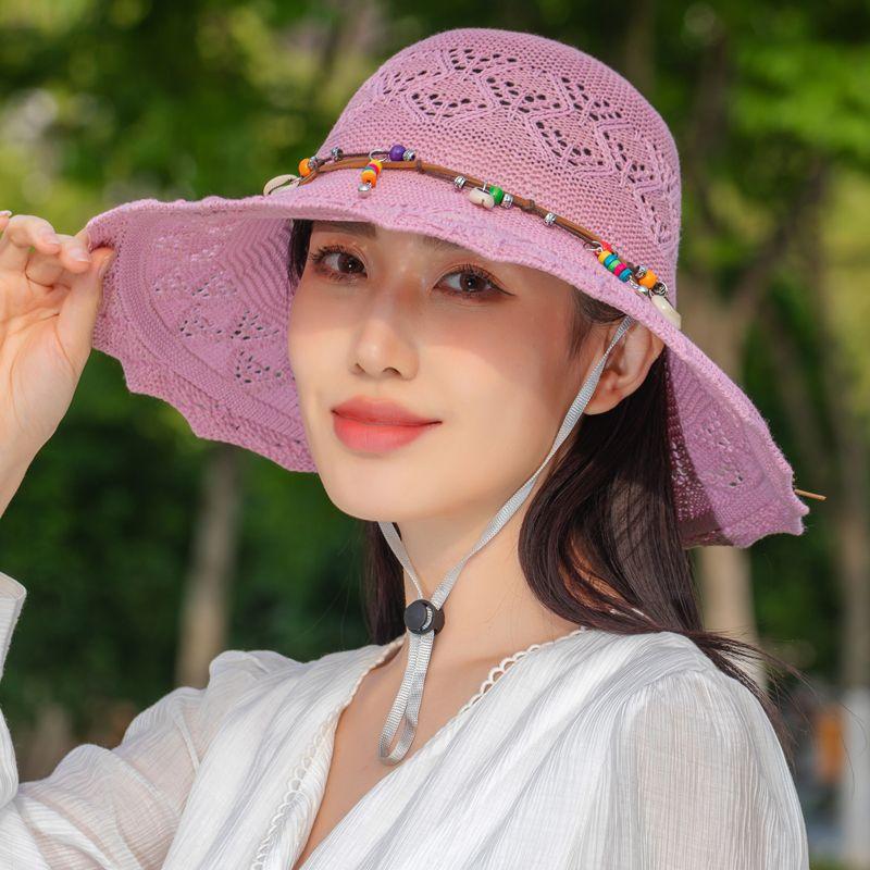 

Складная шляпа рыбака из хлопка и льна для женщин, летняя, моющаяся, универсальная, солнцезащитная шляпа для улицы, солнцезащитный козырек и шляпа для защиты от солнца [55-59cm]