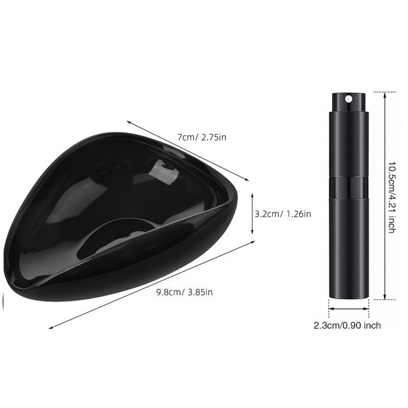 Coffee Bean Dosing Cup and Spoon Set Ceramic Dosing Vessel Measuring Tray Kit Coffee Tools Espresso Accessories PTKFQJ01