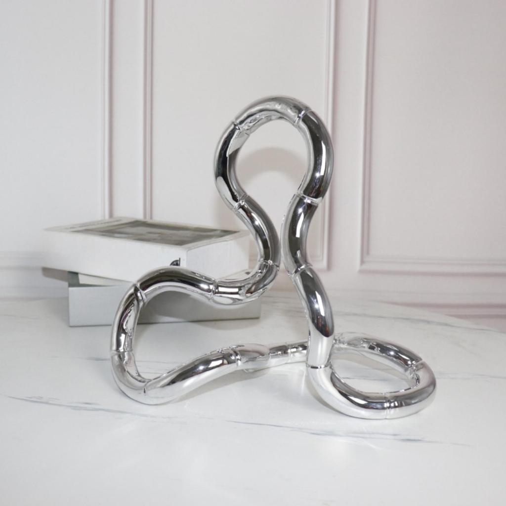 Geometric Resin Sculpture Modern Decorative Ornament Versatile for Console Table