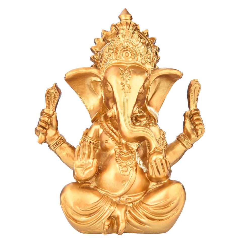 Mingze Kunstharz Sandstein Ganesh Ornament - Elefantengott Wohnkultur Geschenk