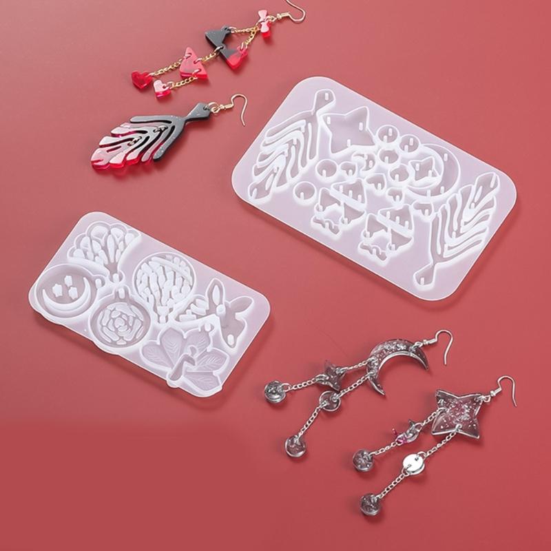 Premium Silikon Engel Flügel Ohrringe Form Schmuckherstellung Form Silikon Textur Geeignet für Handgemachtes Schmuckdesign