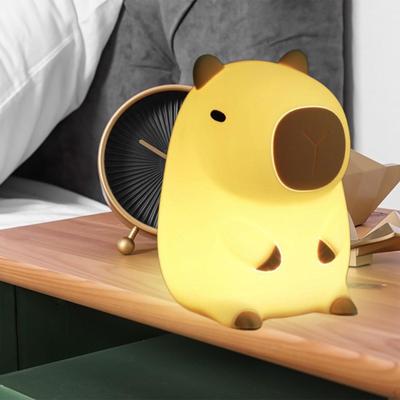 Capybara Night Light Valentines Day Gifts Timing Function 2 Levels Lightness Beside Lamp for