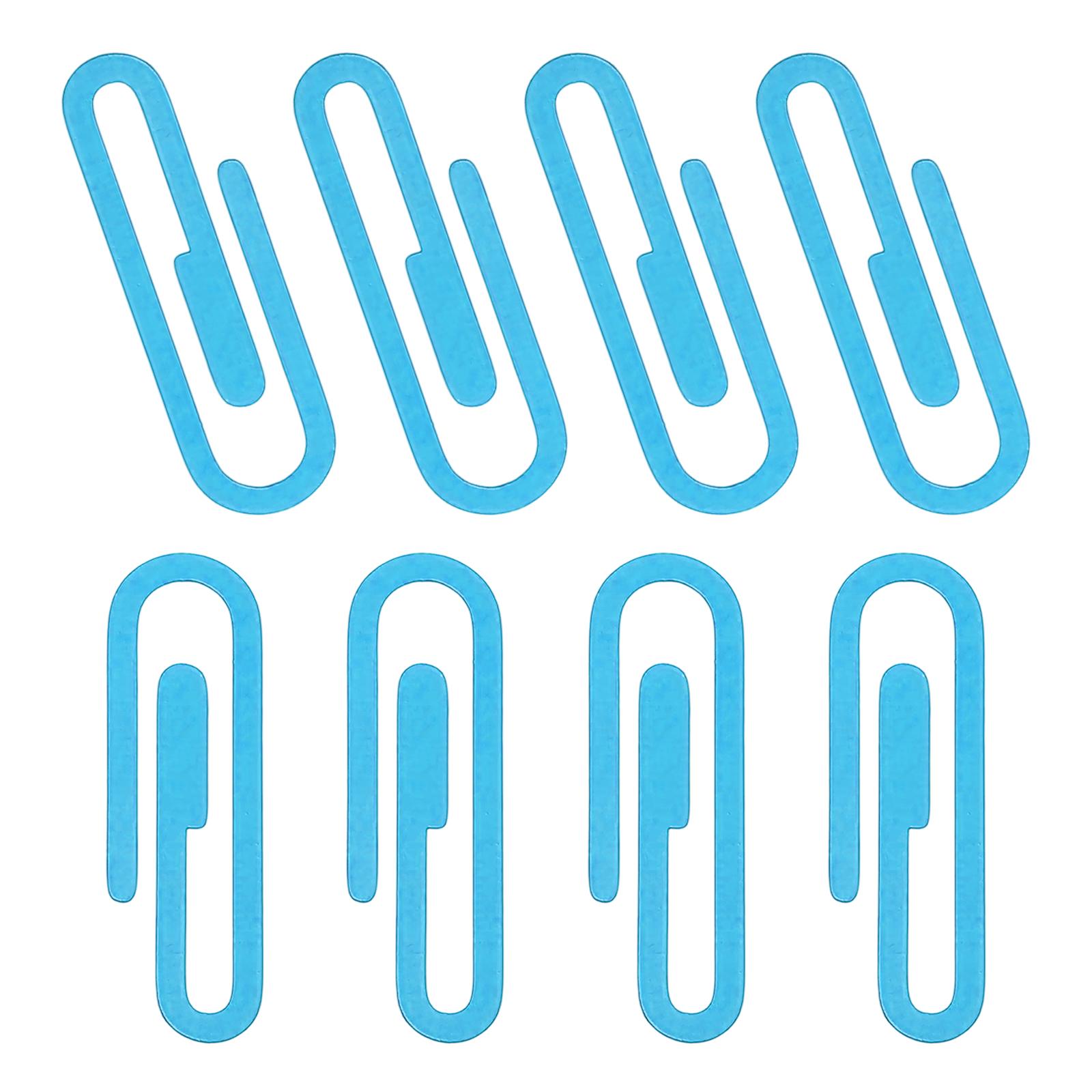 

8Pc 50x15x0.5mm Paper Clip Bookmarks Metal Book Marks Page Markers Gift for Book Reading Notebook Document Office Teacher Reader небесно-голубой