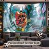 Dandadan Personalized Tapestry Support Custom Name, Wall Art Home Decoration