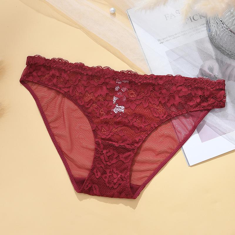 Women's lace underwear pure cotton summer breathable sexy girls women's mid-waist briefs manufacturers wholesale women
