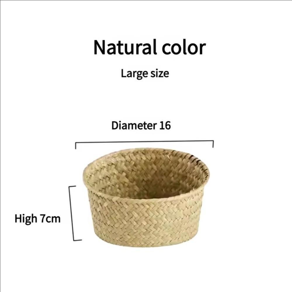 Home Desktop Decoration Rattan Storage Baskets Sundries Organizer Hand-woven Baskets