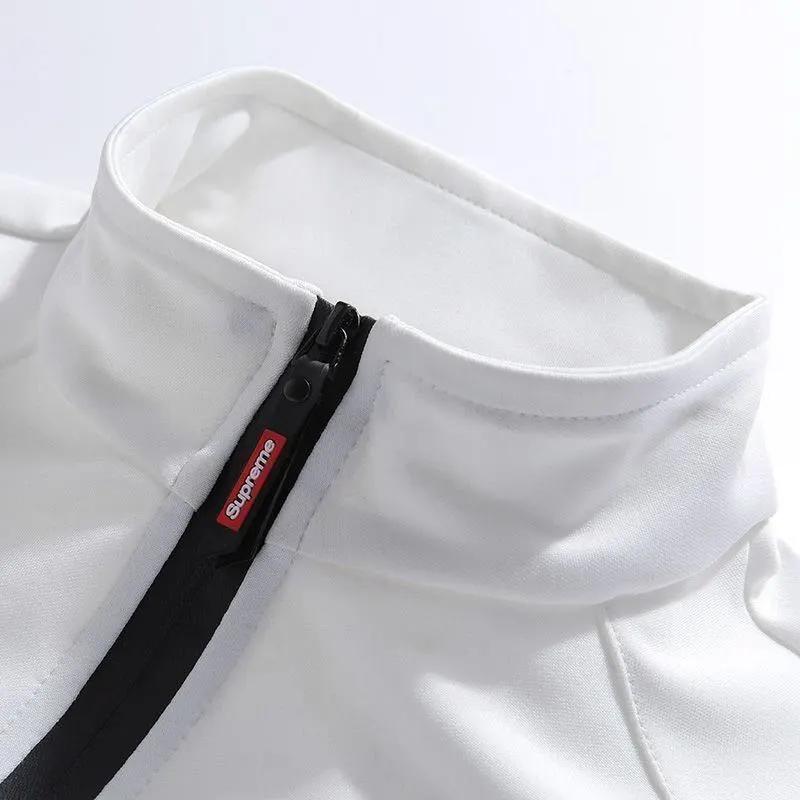 Short-sleeved Suit Men's Summer Thin Stand-up Collar Sportswear Two-piece Casual