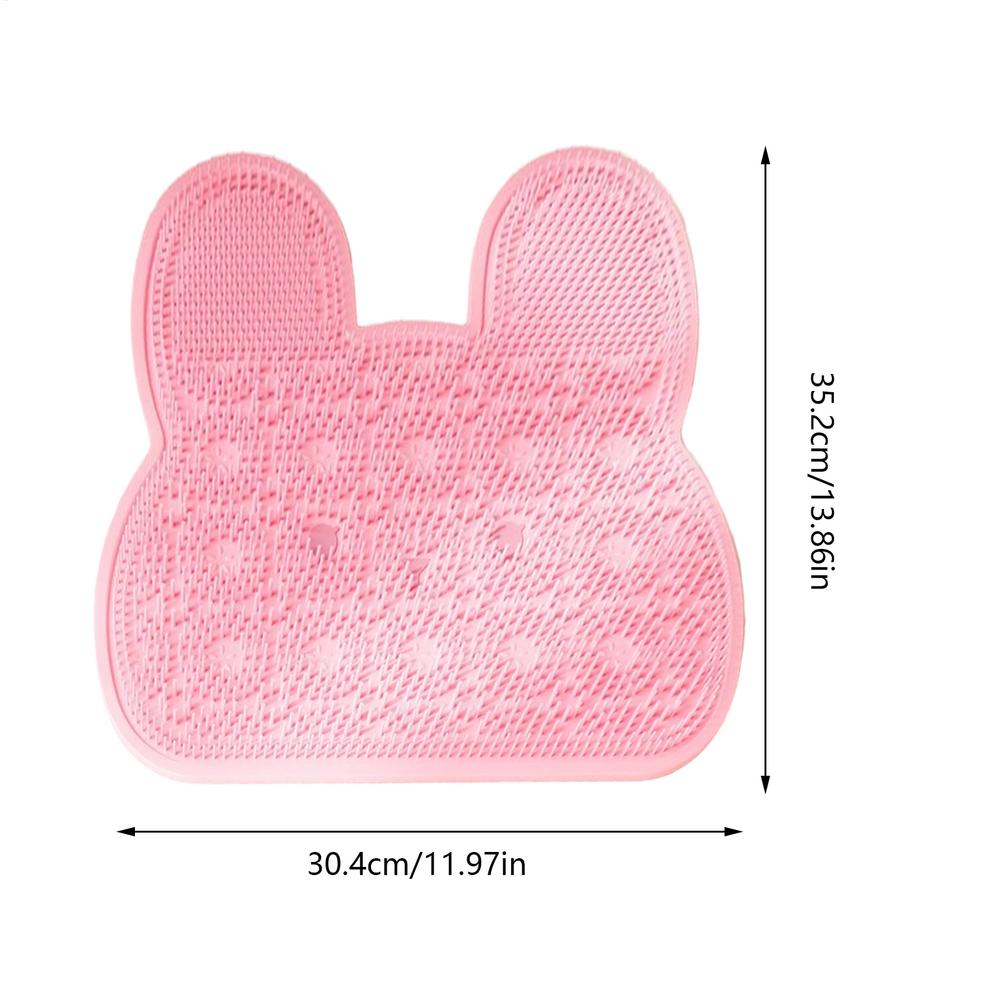 Silicone Massage Shower Mat Non-slip Wash Foot Pad Foot Exfoliating Bathroom Rub Back Brush with Sucker Bath Massage Brush Pad