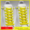 Schoenveters zonder strik Elastische veters Sneakers 8MM Verbreed Plat Elastisch Schoenveters zonder strikken Kinderen Volwassenen Schoen Accessoires