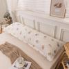 Washable Cotton Long Pillowcase 48x150cm - Single Piece Cover for Double Pillow Core