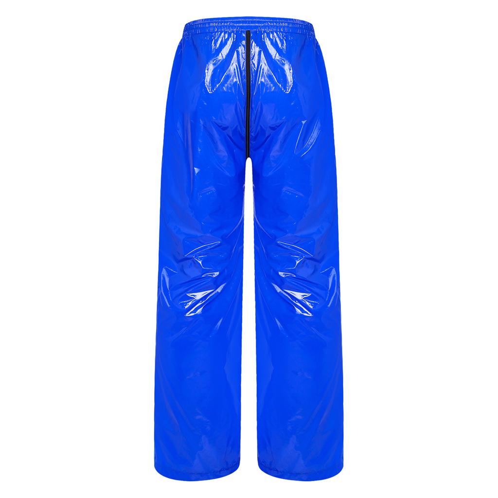 Men‘s Athletic Waterproof Pants S-3XL with Zipper Fly and Reflective Stripes Elastic Waist Straight Leg for Outdoor Sports