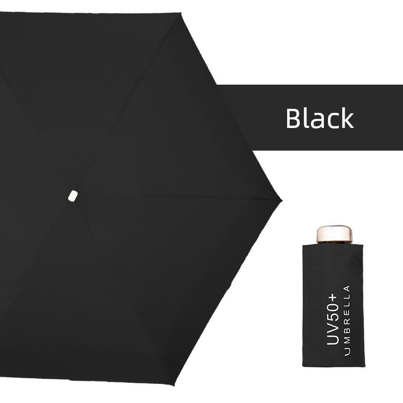 Flat 50% Off Folding Pocket Card Umbrella, Sun and Rain Protection, Black Coating, Uv Protection, Sunshade Umbrella, Dual-Use Umbrella