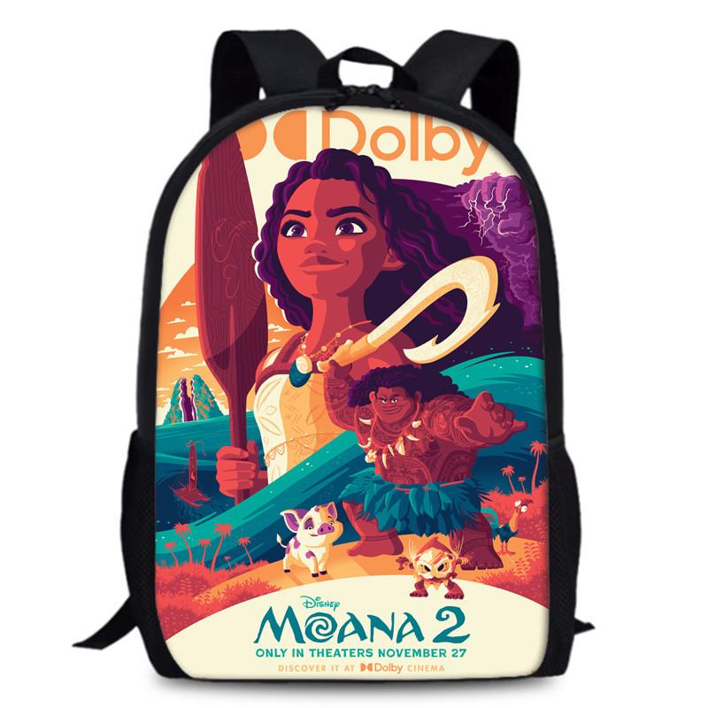 Moana Backpack School Set Oxford Fabric Breathable For Students Bags
