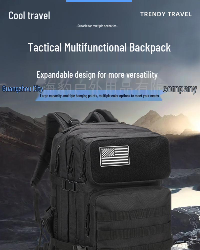 Large Capacity Tactical Camouflage Hiking Backpack for Outdoor Travel and Climbing