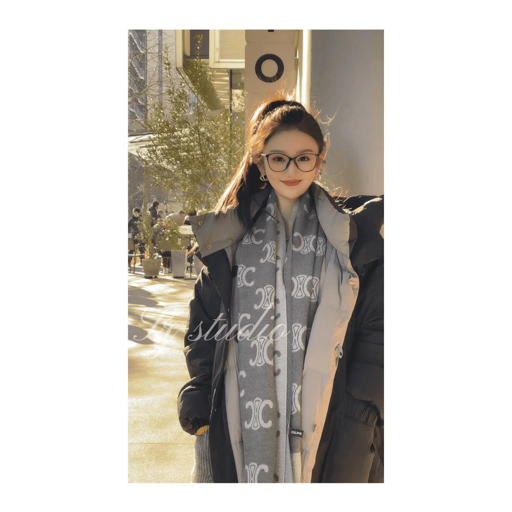 

Reversible, Super Good-looking Cotton Jacket for Women in Winter, Small, Loose, Mid-length, Over-the-knee Jacket XL