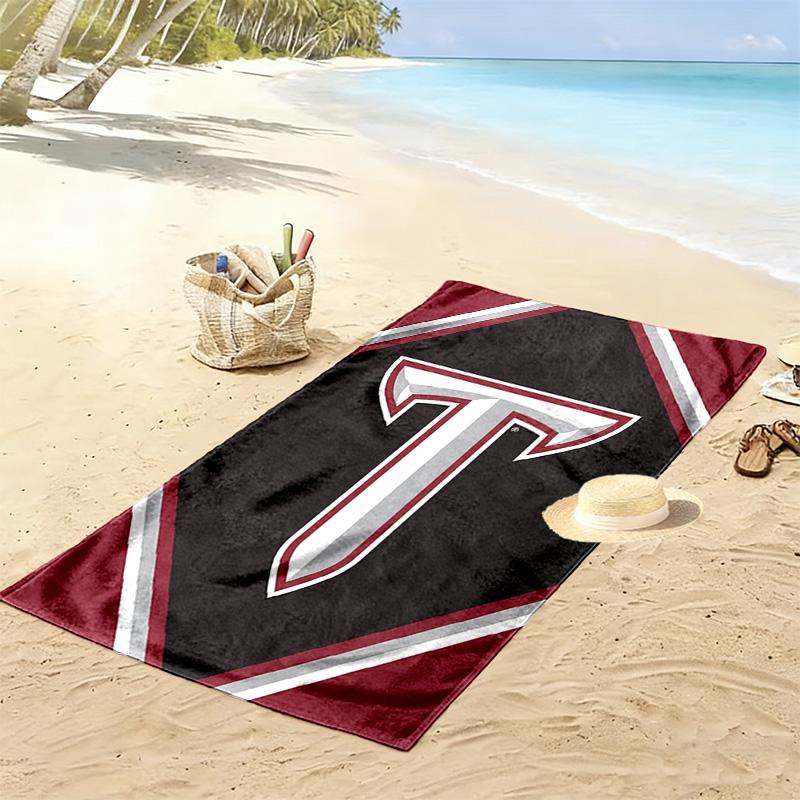 Troy Trojans Print Beach Towel, Large Soft Quick Dry Towel for Beach Camping Swimming