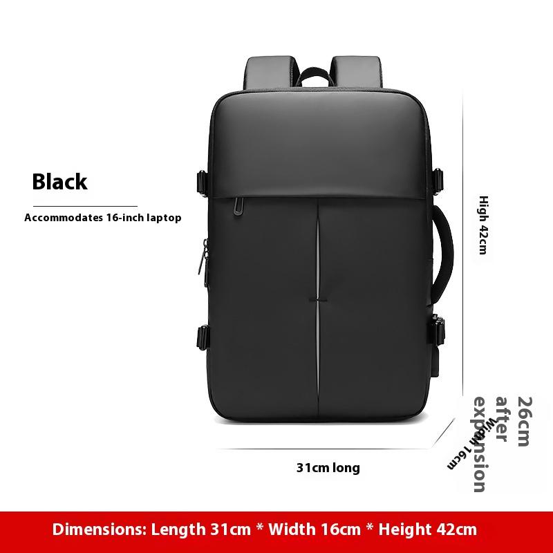 Backpack Men's Large Capacity Business Travel Short Trip Luggage Casual Expandable Multifunctional Computer Backpack