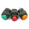 R16-503 16MM Round Red/Green Button Switch with Light and Momentary Reset, Self-Locking, 4-pin/2-pin