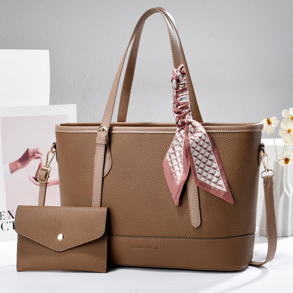 Womens Pu Tote Handbag With Top Handle And Shoulder Strap For Office And Casual Use