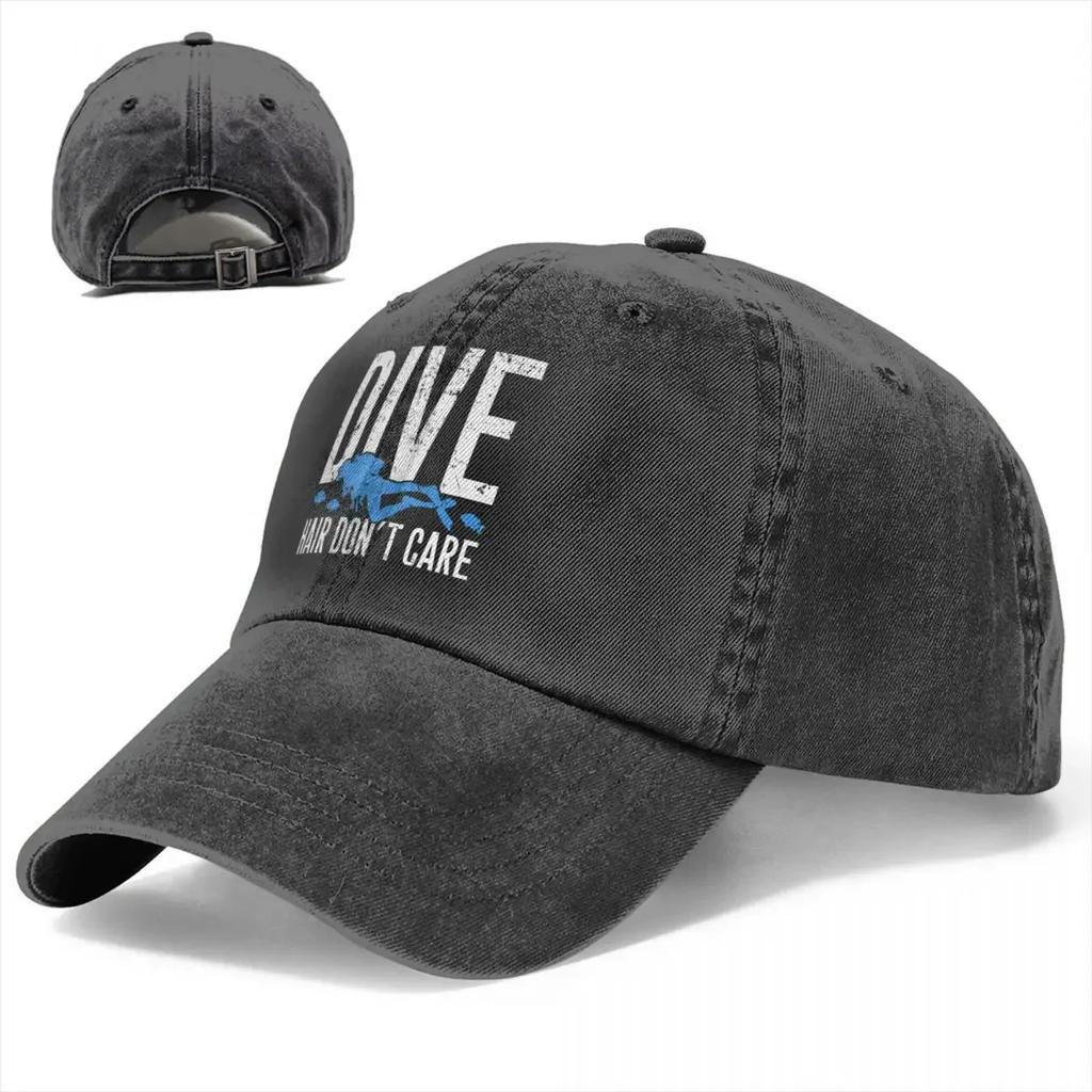 Hair Don't Care Baseball Cap Men Cowboy Hats Women Visor Protection Snapback Dive Scuba Diving Caps