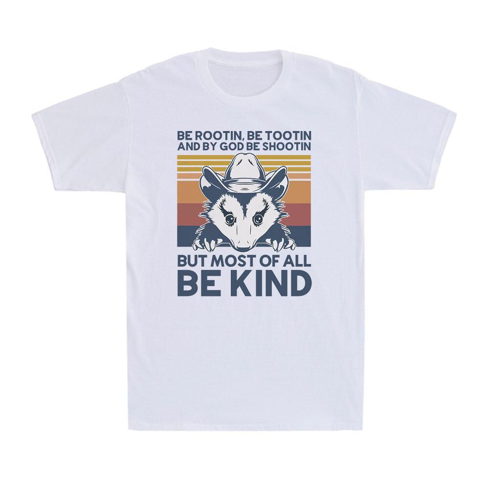 Opossum Be Rootin Be Tootin And By God Be Shootin Vintage Inspired Men T-shirt S