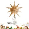 Christmas Tree Topper Star With LED Light Seasonal Festive Treetop Decorations Christmas Tree Top Ornaments Star For Office