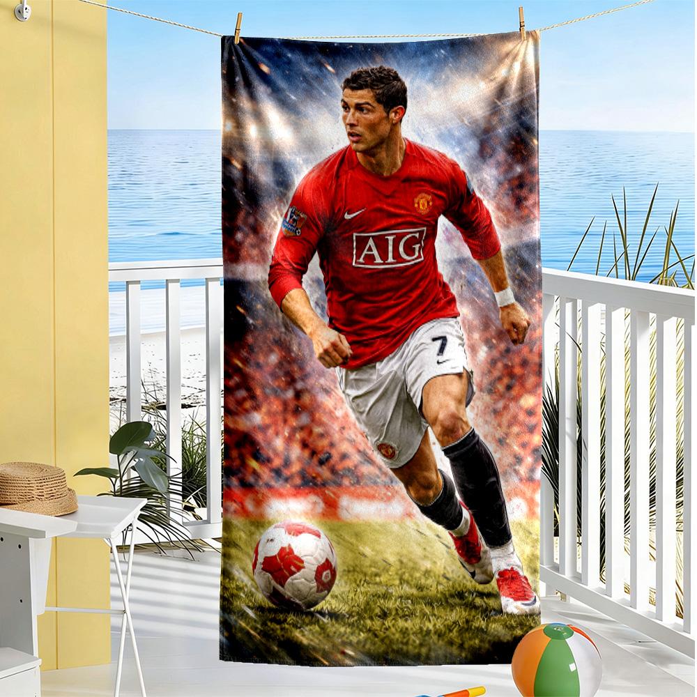 Man Star Action Beach Towel Super Soft & Absorbent Comfortable Lightweight Suitable for Swimming, Gym, Camping, Yoga Vacation