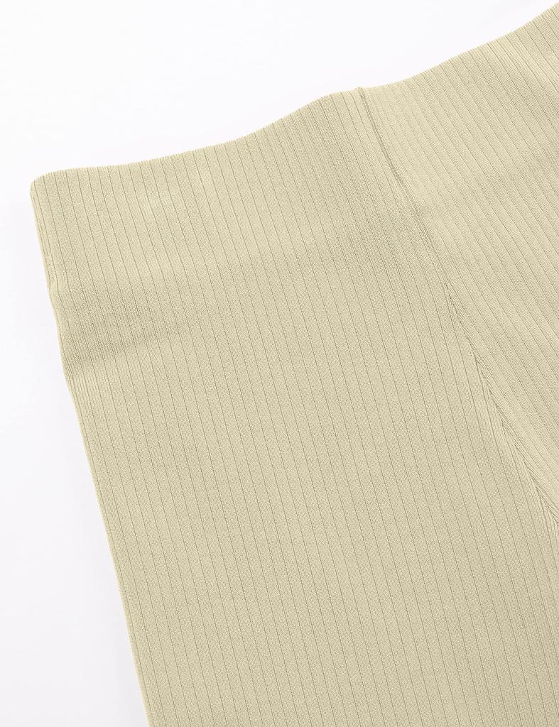 Mira Owen SETUP Rib Knit Japan Size 0 To Japanese Size Pants, 09WNP201216, Women's, IVR, (equivalent 7)