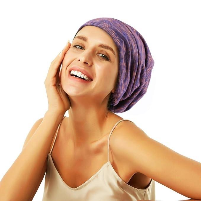 High Quality Elastic Lined With Satin Hat Chemotherapy Hair Beanie Night Sleep Satin Hats Men Women
