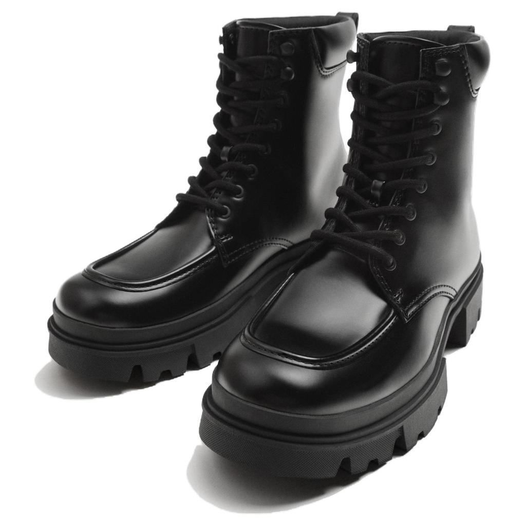 Zara Modne Eleganckie Wszechstronne Krótkie Buty Martin Męskie Czarne 12053420800