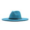 Autumn and winter top hat British classic jazz hat woolen hat big brim cm flat edge top hat