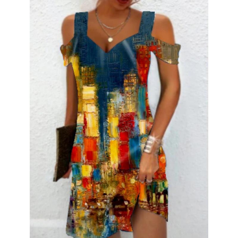 Women's Summer Printed Temperament Elegant Dresses