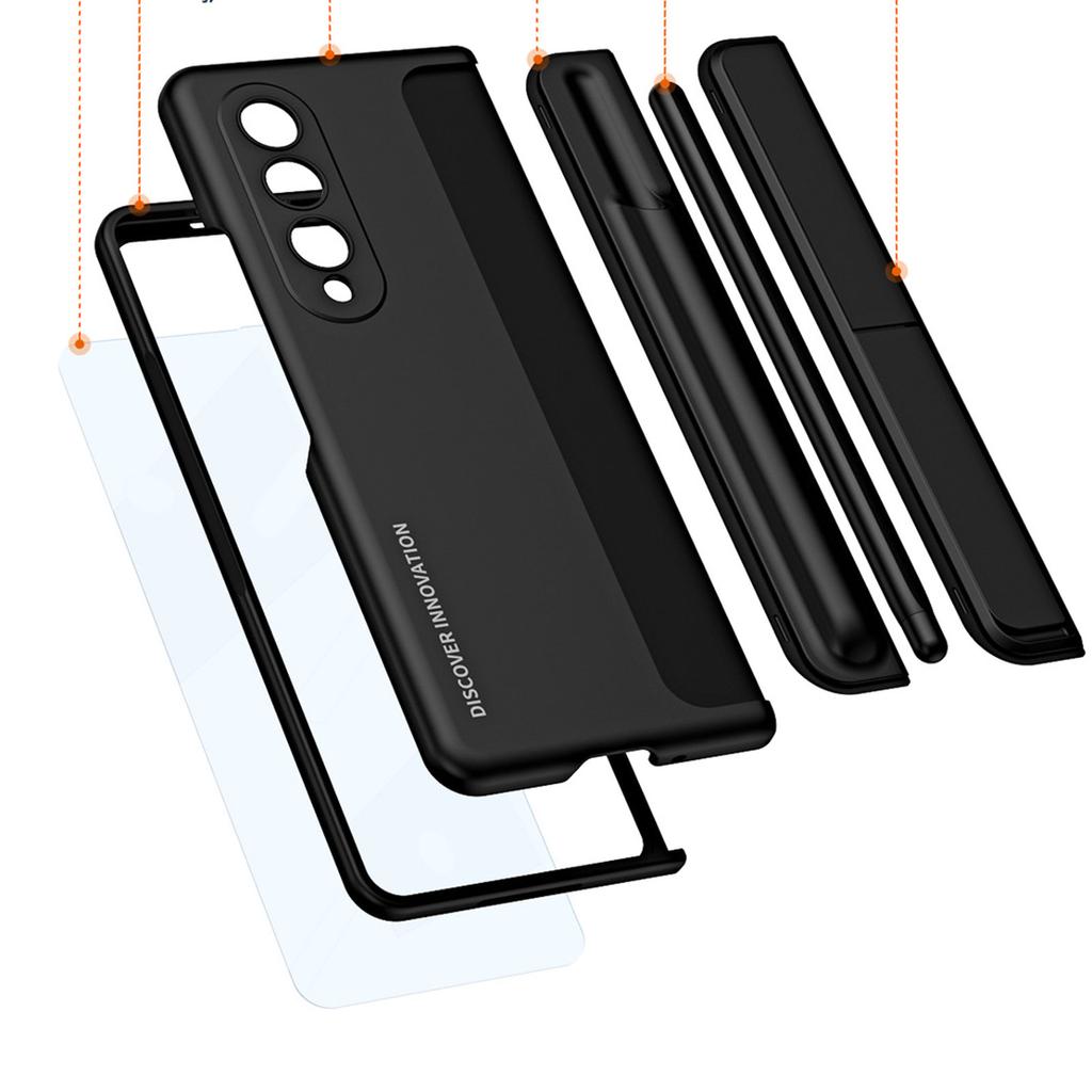 For Samsung Galaxy Z Fold 4 5g Hard Case With Kickstand Shockproof Phone Cover With Pen Fold Pen Holder Ultra Slim Case 2022