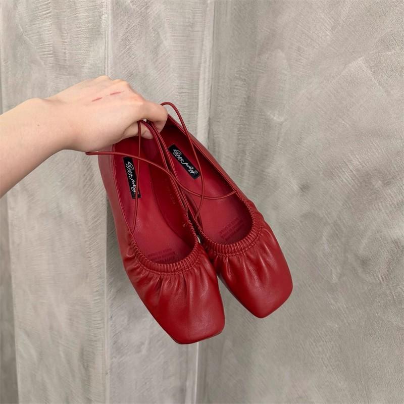 Fashion SUOJIALUN 2025 Autumn New Women Flat Shoes Fashion Pleated Shallow Slip On Ladies Elegant Mary Jane Shoes Dress Single Shoes