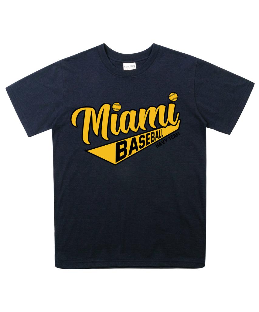 NAVYTEAM Ntv-Miami Baseball Short Sleeve (B Type)