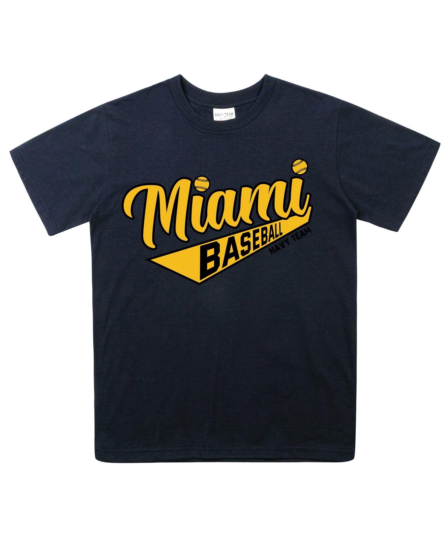 Navy Team Ntv-Miami Baseball Short Sleeve (B Type) Dark Navy/8