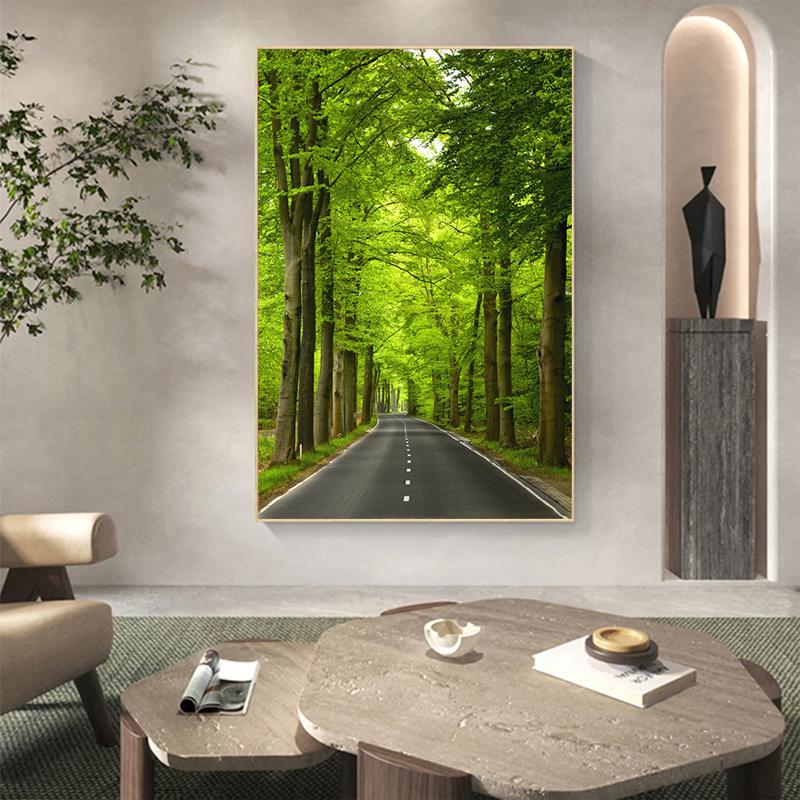 Wald Baum Poster und Drucke Leinwand Malerei Natur Landschaft Moderne Wand Kunst Bilder für Wohnzimmer Home Decor Kein Rahmen