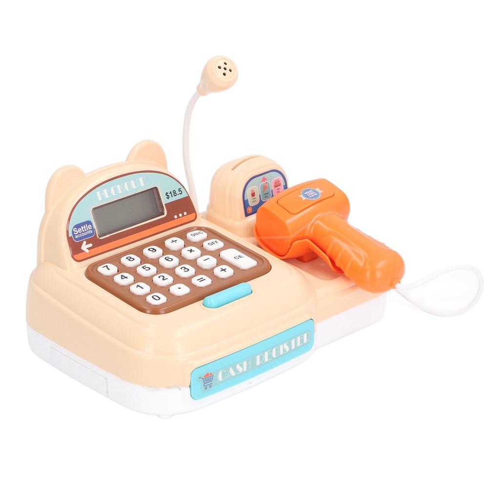 Children Play Cash Register Toy Fun Supermarket Checkout Toy with Microphone Sounds for Boys Girls Toddlers