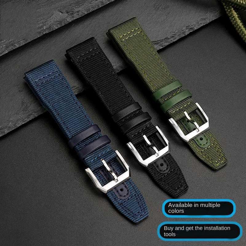 Bracelet de montre en nylon 20 mm 21 mm 22 mm pour IWC Universal Pilot Mark 18 Spitfire Fighter Série Portugal Bracelet de montre en toile