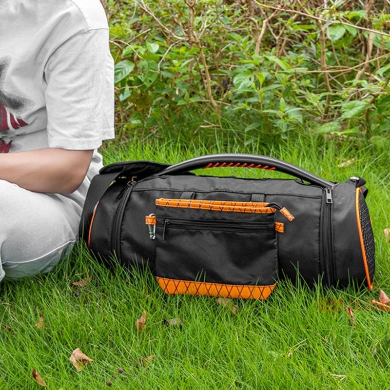 Portable Speaker Case for BOOMBOX 1/2/3 Mesh Fabric Storage Bag with Adjustable Shoulder Straps and Storage Pocket