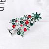 Emaille Anstecknadel Weihnachtsbäumchen Abzeichen Brosche Anstecknadeln für Kleidung Taschen Jacken Bunte Strasssteine Brosche Handwerk Weihnachten