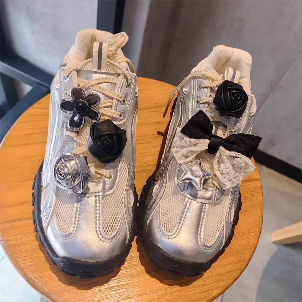 Fashion Shoelaces Charms for Sneakers Decorative Shoe Flower Buckle Y2K Sweet Premium Decorative Shoe Charm Accessories 1PCS