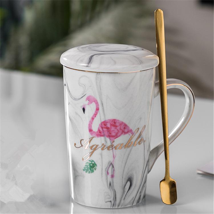 Trendy Japanese Ceramic Coffee Mug with Spoon & Lid – Home Gift Souvenir